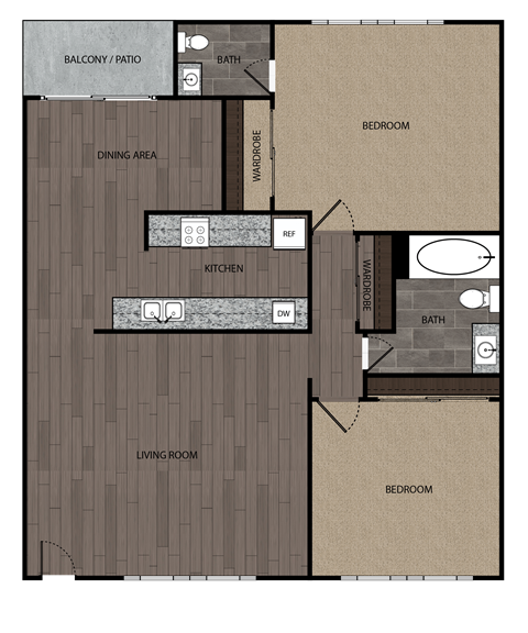 the floor plan of creekside apartments